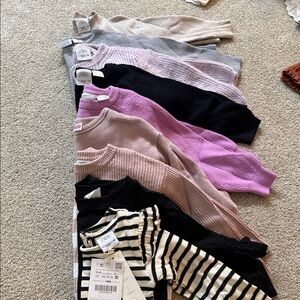 Zara kids Crew Neck Sweaters - Black, Pink, Purple, Gray